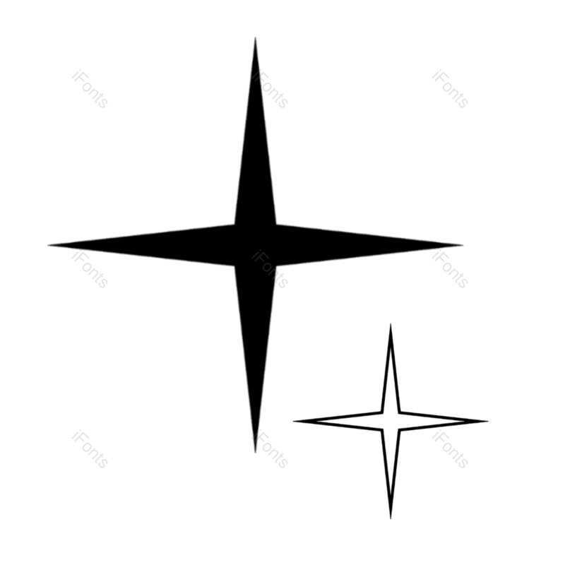 元素图片,黑白元素,星星PNG,免抠素材